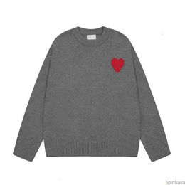 AM I Paris Amis Knitted Sweater Hoodies Amiparis Streetwear Amisweater Hip Hop Casual Women Long Sleeve Hoodie Coeur Love Jacquard Heart Pull 6KRO