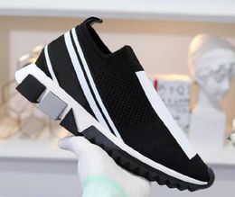 2024 Designer Shoes Sneakers Men Fabric Stretch Slip-on Sneaker Lady Two-tone Rubber Micro Sole Breathable Casual Shoe 35-45