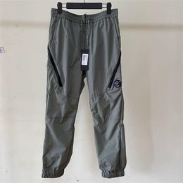 01army SS Metal nylon men pants one lens logo zipper pocket male pant outdoor tracksuit casual jogging trousers black