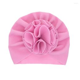 Hats Diyalo Floral Baby Turban Headband Elastic Solid Color Hat Cap Beanie Muslim Bonnet Headwrap For Born Hearwear