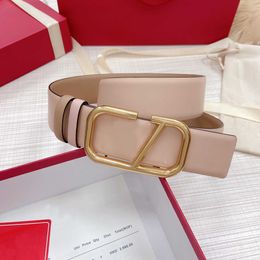 New High-quality Cowhide Belt Fashion Vintage Alphabet Copper Buckle Men Women Casual Belts Top Designer Decorative Belt Width 4cm With Gift Box