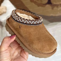 Kids Toddler Tasman uggskid Slippers Tazz Baby Shoes Chestnut Fur Slides Sheepskin Shearling Classic Ultra Mini Boot Winter Mules Slip-on Wool YI5002