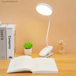 Table Lamps USB Table Lamp With Can Clip Can Stand Reading Book Night Light LED Desk Lamps Modes Dimming Protection R231114