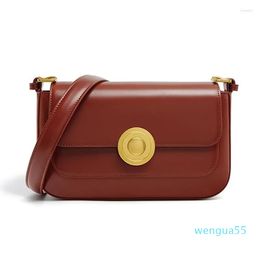 Evening Bags 2023 Trend Women Armpit Bag Female Flap Underarm Shoulder Lady Retro Split Leather Square Messenger Handbag