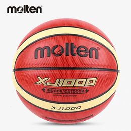 Balls Molten Basketball Ball XJ1000 Official Size 765 PU Leather for Outdoor Indoor Match Training Men and Women Teenager Baloncesto 231114