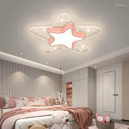Ceiling Lights Pink Princess Room Starlight Starry Sky Light Modern Romantic Girl Boy Bedroom Lamps Children's Lamp