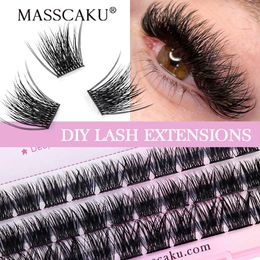 Makeup Tools YUANZHIJIE Wholesale Soft Ribbon Segmented False Bundles Eyelashes DIY Individual Clusters Lash Extensions Faux Mink Lashes 230413