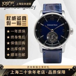 Ap Swiss Luxury Watch Men's Watch Code 11.59 Series 18k White Gold Material 41 Diameter Blue Dial Automatic Mechanical Watch 26396bc