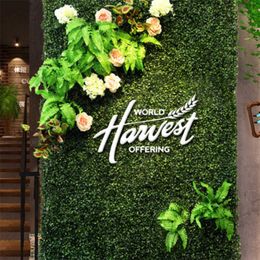 Other Event Party Supplies Artificial Plant Wall Lawn Green board Plastic Wedding Decoration Family el DIY Background 230414