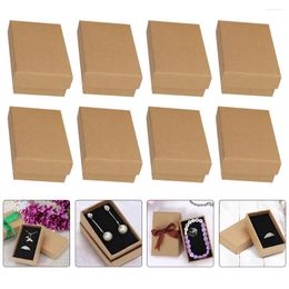 Jewelry Pouches 24 Pcs Box Tiny Gift Packing Container Heaven Earth Cover Bracelet Case Kraft Paper Wrapping