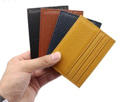 Real leather card holder identification bag anti magnetic interference RFID cowhide ultra-thin multi card holder card case