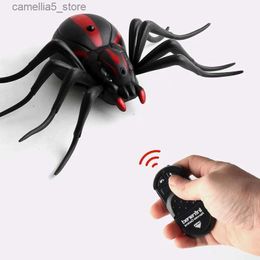 Electric/RC Animals Infrared Remote Control Cockroach Toy Animal Trick Terrifying Mischief Kids Toys Funny Novelty Gift RC Spider Ant Q231114