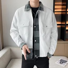 Men's Jackets Autumn men's jacket High quality street hip-hop motorcycle uniform Street jacket Korean fashion lapel pocket jacket New 2023 231114