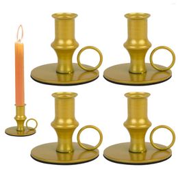 Candle Holders 2pcs/4pcs Simple Farmhouse Candlestick Holder Wedding Table Centrepiece Kitchen With Handle Home Decor For Pillar Taper