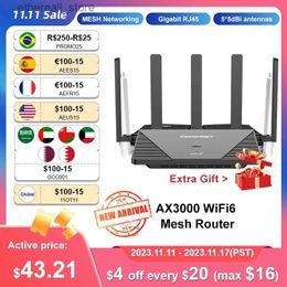 Routers COMFAST WiFi6 MESH Router 2.4G 5GHz AX3000 Wireless Router Gigabit Port Powerful High Gain 2*2dBi Antenna WPA3 OFDMA MU-MIMO Q231114