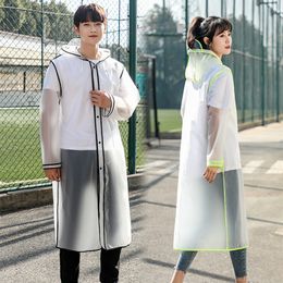 Raincoats Women Transparent Waterproof Raincoat Ladies Rain Poncho Coat Man Windproof Single-person Rainwear Impermeable Travel 230414