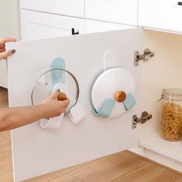 Kitchen Storage Rack Perforation-free Multifunctional Pot Cover Adjustable Wall-mounted Organiser