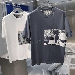 Men's T Shirts P03782 Fashion Men's Tops & Tees 2023 Runway Luxury European Design Short Print Party Style T-Shirts