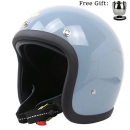 Cycling Helmets TT COCASCOS Vintage Motorcycle Retro 34 Open Face Scooter Bike Helmet Jet Summer Riding Casque Capacete 231113