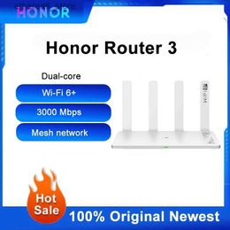 Routers Honor Router 3 Wifi 6+ 3000Mbps 2.4 GHz 5 GHz Dual-core 128 MB Wireless wifi extender Smart Home Router Easy setup Q231114