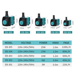 Bombas de água Ultra silencioso 3 60W Submersível Filtro Filtro Fish Pond Aquário Tanque UE US 220V 240V 230414