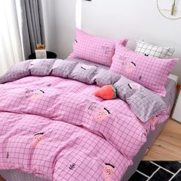 Bedding Sets Pure Cotton Twill Four Piece Student Dormitory Single Quilt Cover Three Sheet Bed Covers Fashion