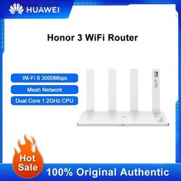 Routers Honour 3 Wireless Router WiFi 6 3000Mbps Dual-Core Network Extender Signal Repeater High Gain 4 Antennas For Office Home Q231114
