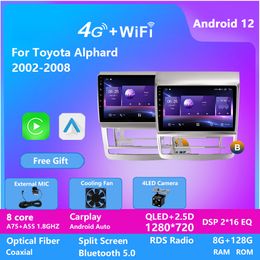 8G 128G Car Auto Radio DSP android AUTO GPS system 8core Car Multimedia Player frame for toyota Alphard 2002-2008 Android player radio Video