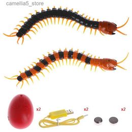 Electric/RC Animals Remote Control Animal Centipede Creepy-crawly Prank Funny Toys Gift For Kids Q231114