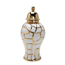 Storage Bottles Stylish Ginger Jar Collectable Vase For Cabinet Bedroom Home Decoration