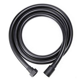 Hoses PVC High Pressure Silver Black Smooth Shower Hose For Bath Handheld Head Flexible 360° rotation 230414