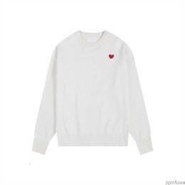Designer Amiparis Amis Sweatshirt Paris AM I Sweater Big Coeur Love Heart Jacquard Crew Neck Sweat Usa Uk Streetwear Casual Hoody Small Logo PEFE
