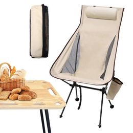 Flashlights Torches Low Beach Chair Oxford Cloth Camping Chairs Waterproof With Pillow Humanized Portable Folding Side Pocket Storage Bag 231114