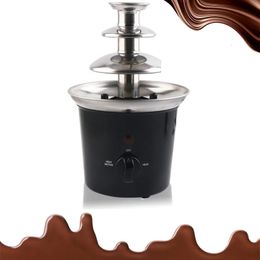 Other Kitchen Dining Bar Homemade Chocolate Fondue Mini Household Fountain Melt Waterfall Machine Tools 231114