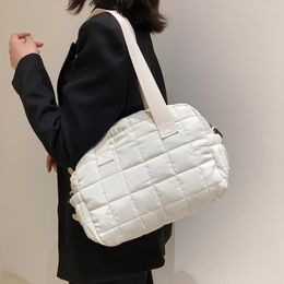 Evening Bags Fashion Women's Quilted Handbag Cotton Padded Shoulder Armpit Bag Ladies Soft Down Hobo Shopper Luxury Female Messenger
