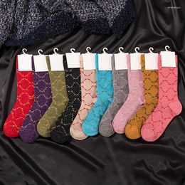Men's Socks Designer Mens Womens Letter Printed Sock Fashion Four Seasons Cotton Good Quality Candy Colour Luxe Mesh Personality Sports Short 4 pcs/lot