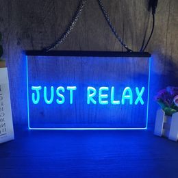 Just Relax LED Neon Sign Home Decor New Year Wall Wedding Bedroom 3D Night Light