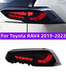 Taillight For Toyota RAV4 20 19-20 22 Tail Light LED DRL Dragon Scale Style Running Signal Brake Reversing Parking Light