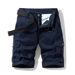 Men's Shorts Summer Men's Baggy Multi Pocket Military Cargo Shorts Male Cotton Navy Mens Tactical Shorts Short Pants 30-38 No Belt 230414