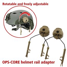 Other Sporting Goods Tactical Headset Mount Bracket for COMTAC II Helmet ARC OPSCORE Rail Adapter Quick Adjust Swivel 360° Rotation 231113