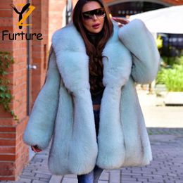 Women's Fur Faux YZ Whole Skin Natural Coats Genuine Thicked Warm With Big Lapel Collar Winter Fashion Luxuriou Outwear 231114