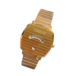 Mode Goldene Herrenuhr 38mm Unisex Damen Herrenuhren Quarzwerk Edelstahl Armbanduhren Montre DE Luxe Armbanduhr Designer