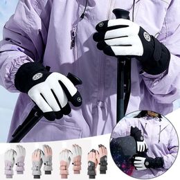 Ski Gloves Men/Women Winter Snowboard Ski Gloves Non-slip Touch Screen Waterproof Motorcycle Cycling Fleece Warm Snow Gloves Drop 231114