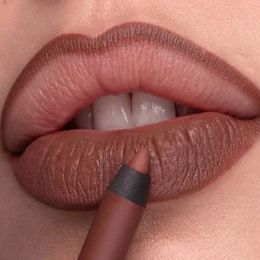 Lip Pencils Waterproof Nude Brown Lip Liner Lipstick Pencil Matte Red Pink Contour Tint Lipstick Lasting Non-stick Cup Lips Makeup Cosmetics 231113