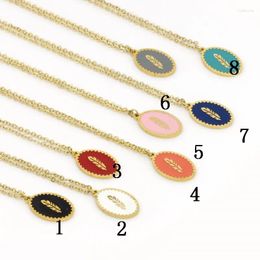 Chains Multi-colors Water-drop Paved Charm Feather Eye Protection Fatima Hand Pendant Elephant Chain Choker Necklace Woman