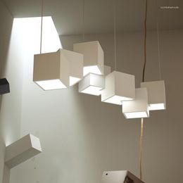 Chandeliers Modern Magic Cube Pendant Lamps For Living Room Iron Pendent Lamp Study Bar Indoor Lights Home Decor Light Fixtures