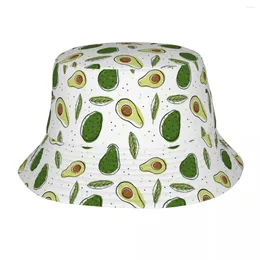 Berets Unisex Bob Hat Cute Avocado Fruit Spring Picnic Headwear Lightweight Outdoor Fishing Panamka Birthday Gift