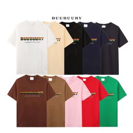 Burbrerys Mens t shirt Designer Shirts Summer New Loose Mens Sports Casual tshirt Alphabet Printed Men's polo shirt Size S-XXL