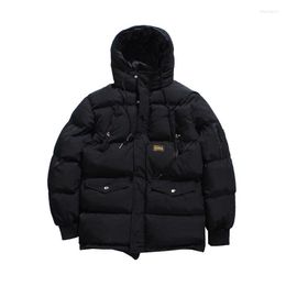 Men's Down Winter Thick Brand Cotton-padded Clothes Mid-length Dovetail Wind-Resistant Warm