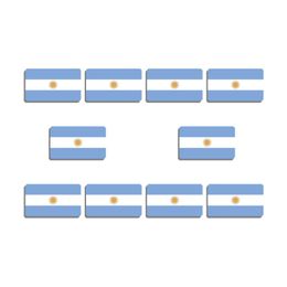 Brooches Pins 10Pcs Argentina Flag Brooch Vintage Lapel For Backpacks Hat Clothes Patriotic Trinket Acrylic Jewelry Badges